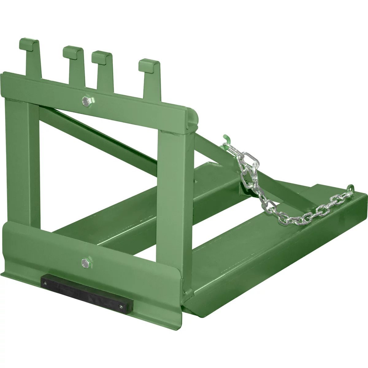 Bauer MH-I afvalverzamelaar, met rubberen aanslag, voor 1x 80- tot 360-L-MGB, L 1030 x B 585 H 680 mm, gelakt, reseda groen RAL 6011