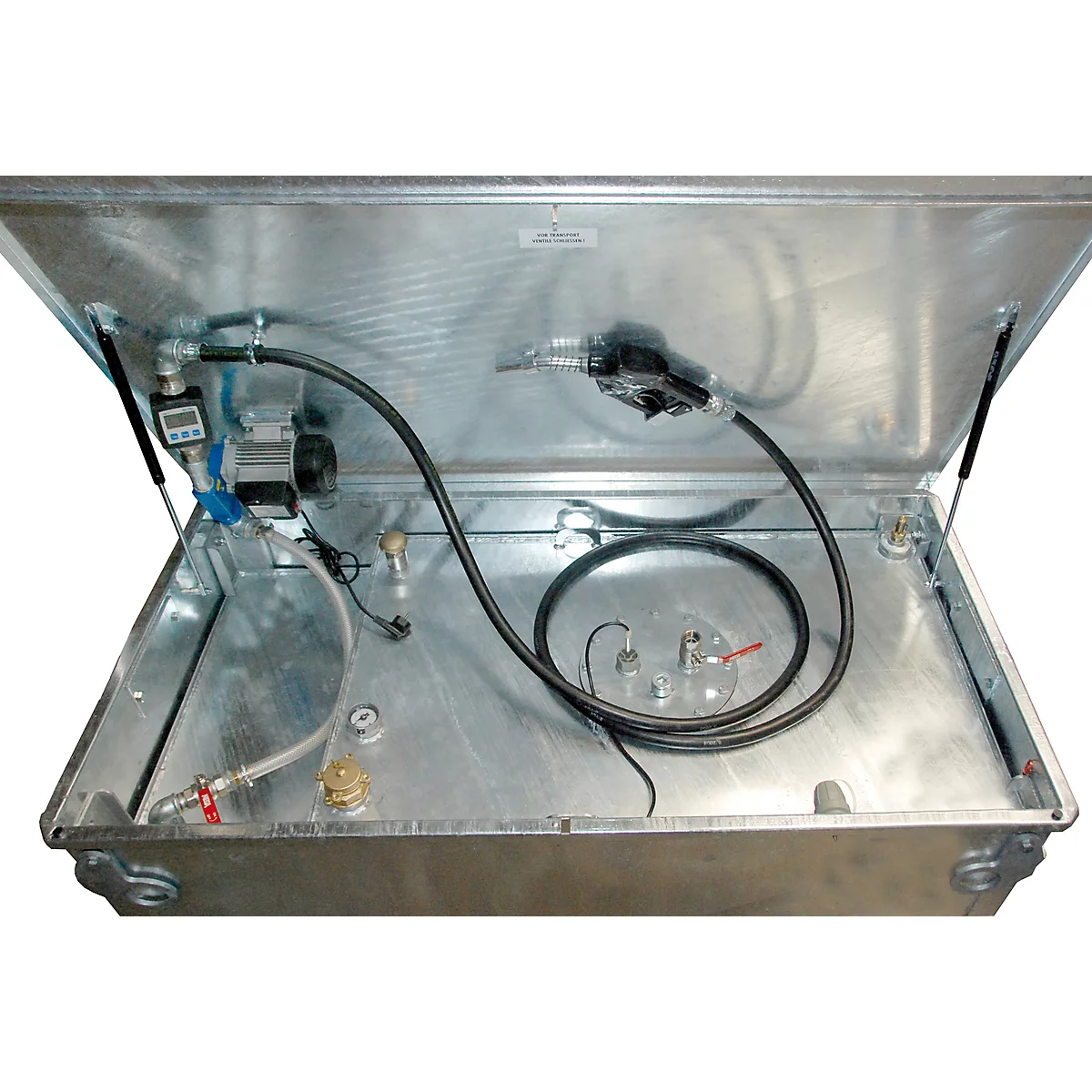 BAUER MT 1000 brandstoftank, toegankelijk per auto, afsluitbaar, 1000 l inhoud, B 1660 x D 880 x H 1100 mm
