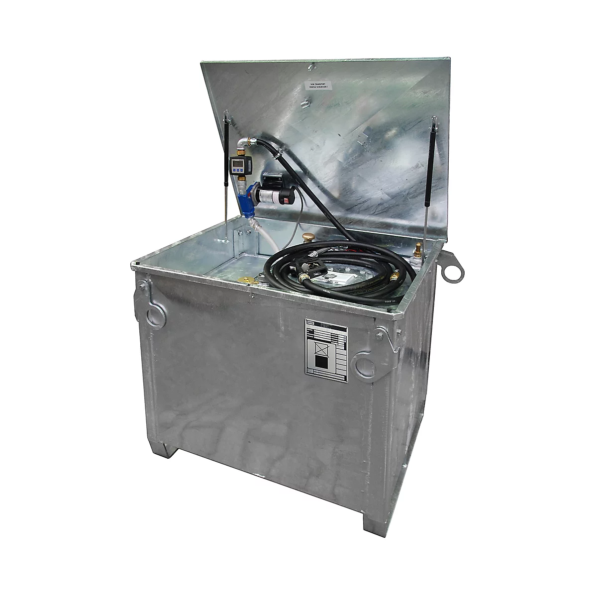 BAUER MT 450 brandstoftank, toegankelijk per auto, afsluitbaar, 450 l inhoud, B 1060 x D 880 x H 890 mm