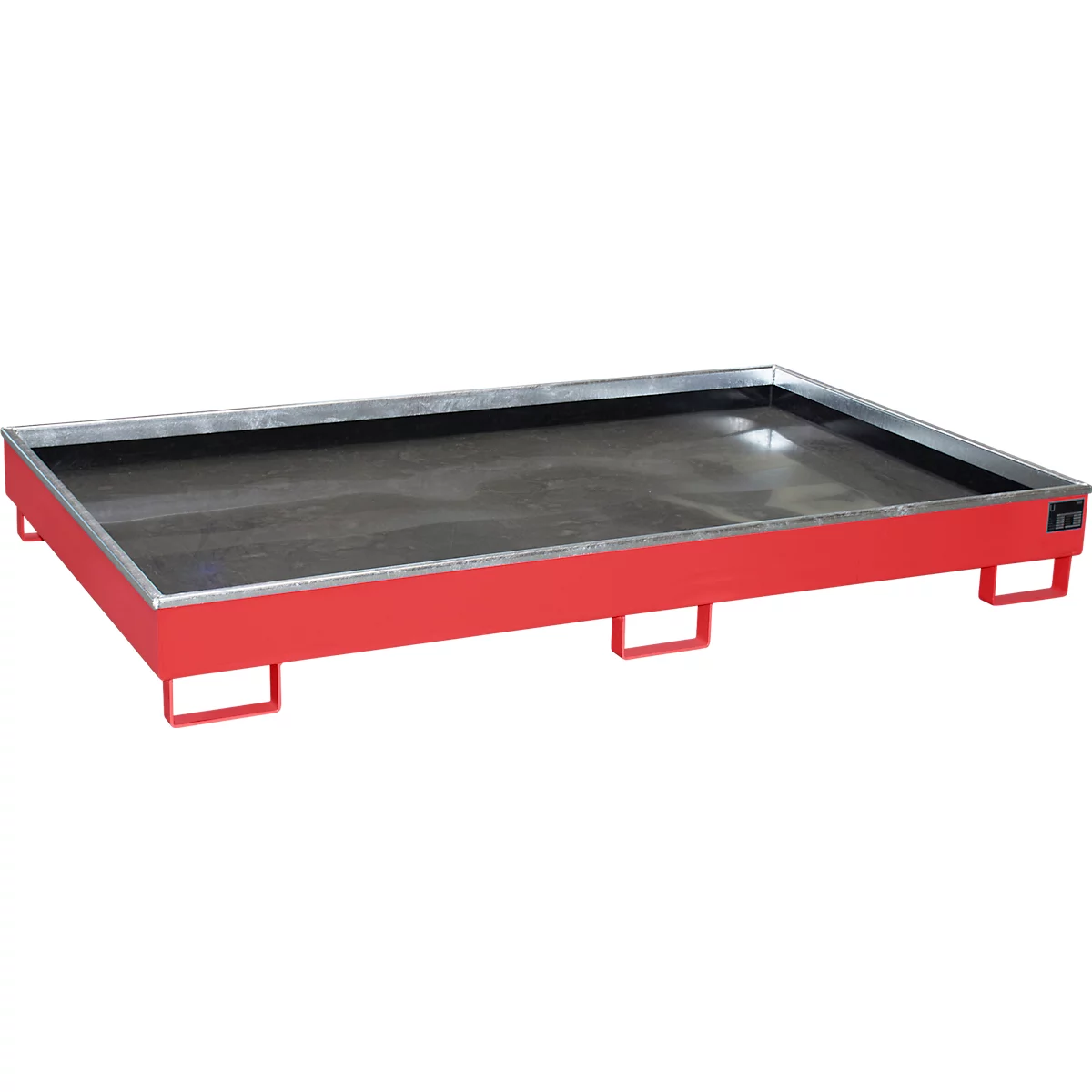 Bauer Regalwanne RW 2200-2 PE, mit PE-Einsatz, L 2165 x B 1315 x H 510 mm, feuerrot RAL 3000