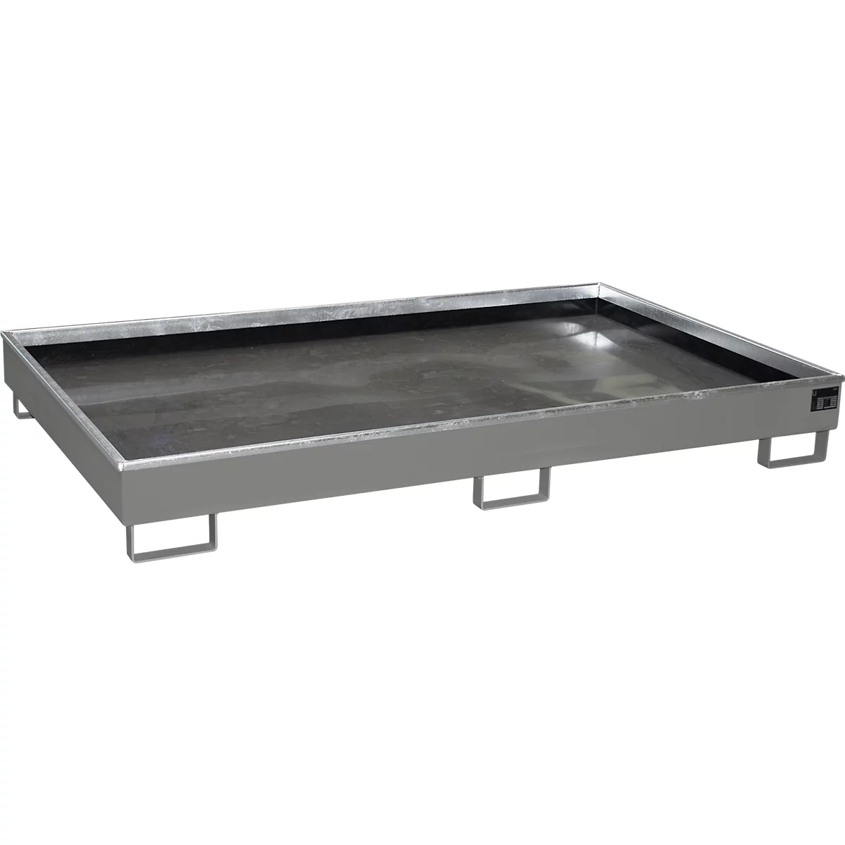 Bauer Regalwanne RW 2200-2 PE, mit PE-Einsatz, L 2165 x B 1315 x H 510 mm, mausgrau RAL 7005
