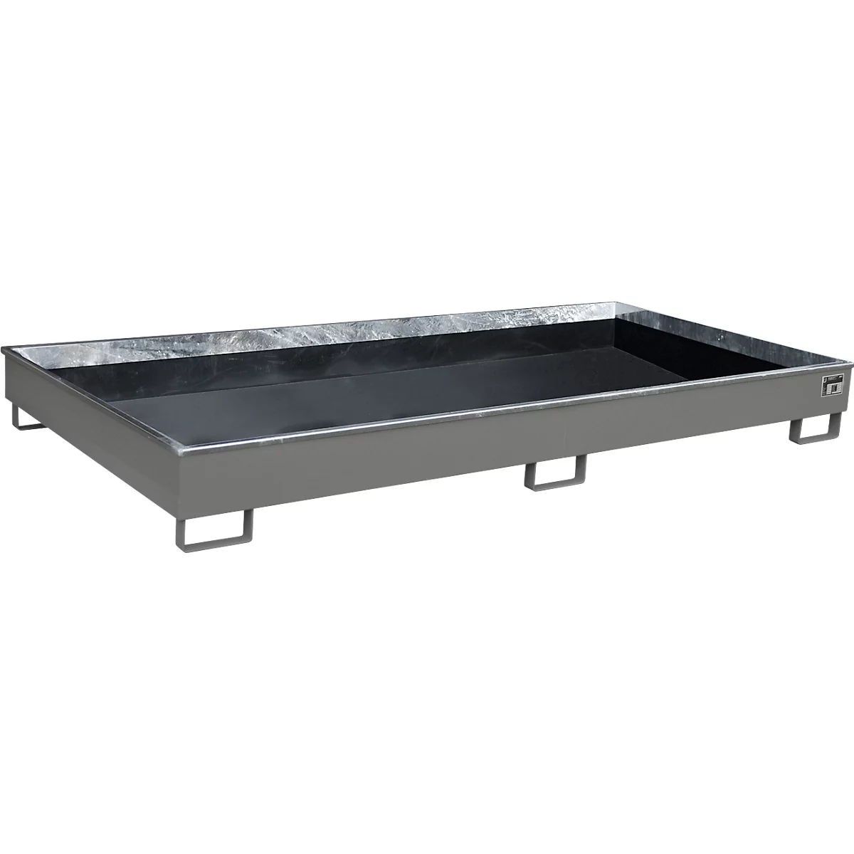 Bauer Regalwanne RW 2700-1 PE, mit PE-Einsatz, L 2665 x B 1315 x H 210 mm, mausgrau RAL 7005