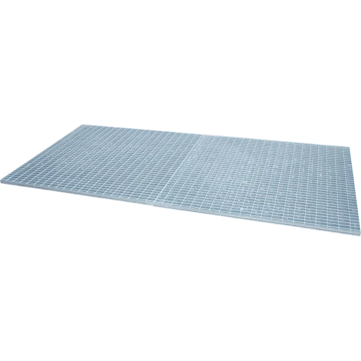 Bauer roosterset voor roestvaststalen opvangbakken type VAW-1000-2, tot 1000 kg/m², B 2630 × D 1280 × H 30 mm, vuurverzinkt staal