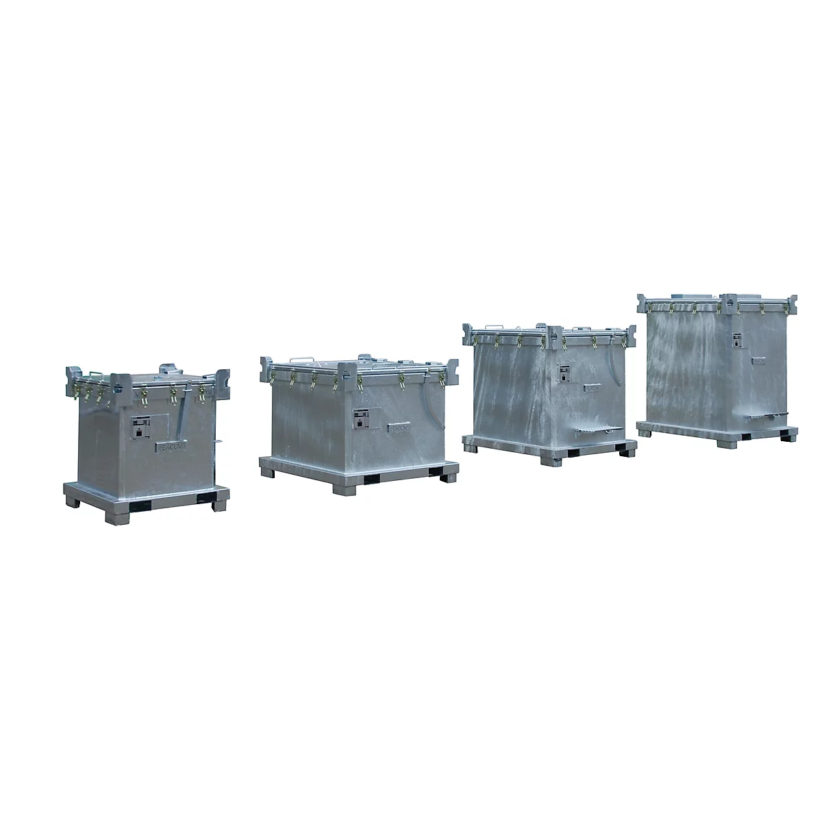 BAUER SAG 2700 grote bergingsverpakkingen, plaatstaal, thermisch verzinkt, afsluitbaar, B 1565 x D 1365 x H 1950 mm