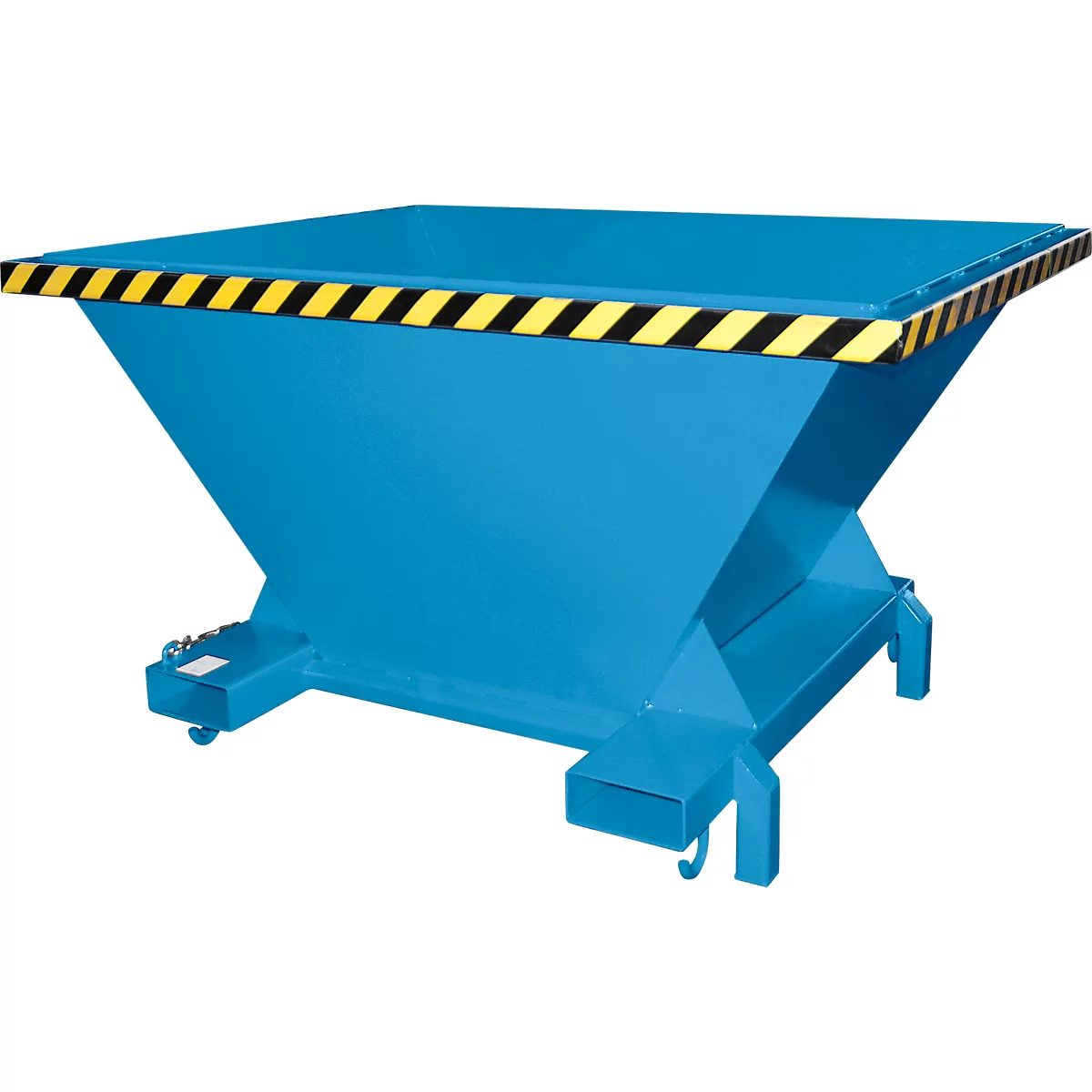 Bauer SBT Befülltrichter, Stahlblech, Stützfüße, Einfahrtaschen, lackiert, L 1320 x B 1710 x H 990 mm, lichtblau RAL 5012