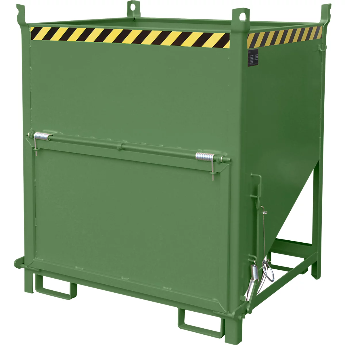 Bauer SGK 100 silocontainer, trekkoord lediging, L 1000 x B 1200 x H 1405 mm, 1 m³, tot 1500 kg, staal, reseda groen