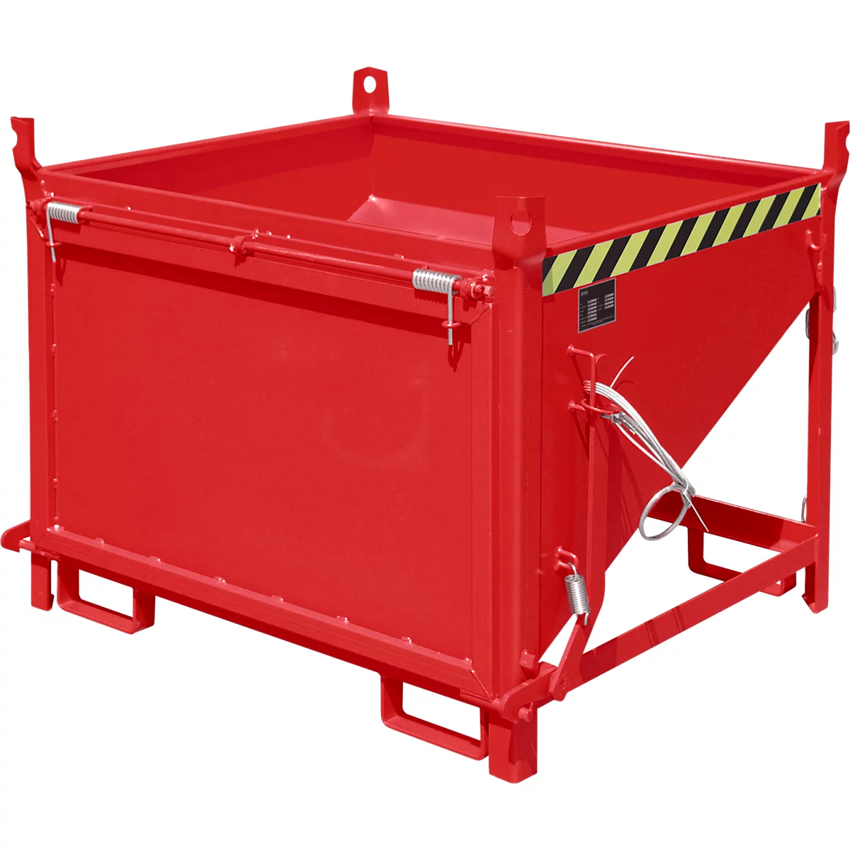 Bauer SGK 50 silocontainer, trekkoord lediging, L 1000 x B 1200 x H 935 mm, 0,5 m³, tot 750 kg, plaatstaal, vuurrood