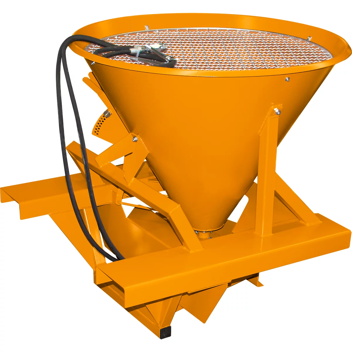 Bauer SH strooier, voor vorkheftruck, strooibreedte tot 9 m, ca. 265 l, tot 500 kg, staal, geel-oranje