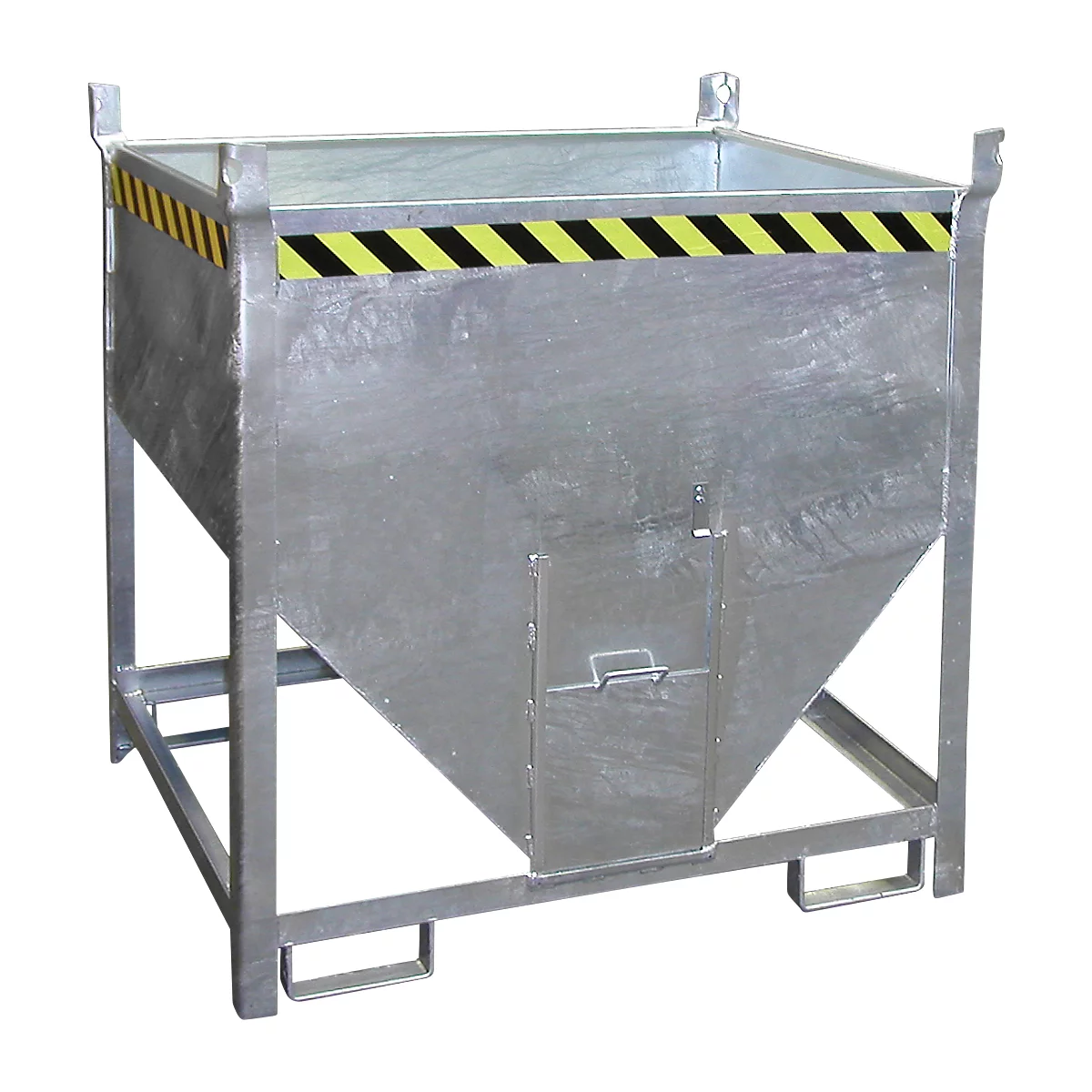 Bauer silocontainer SGS 75, met schuifpoort, L 1000 x B 1200 x H 1260 mm, 0,75 m³, tot 1000 kg, staal, thermisch verzinkt