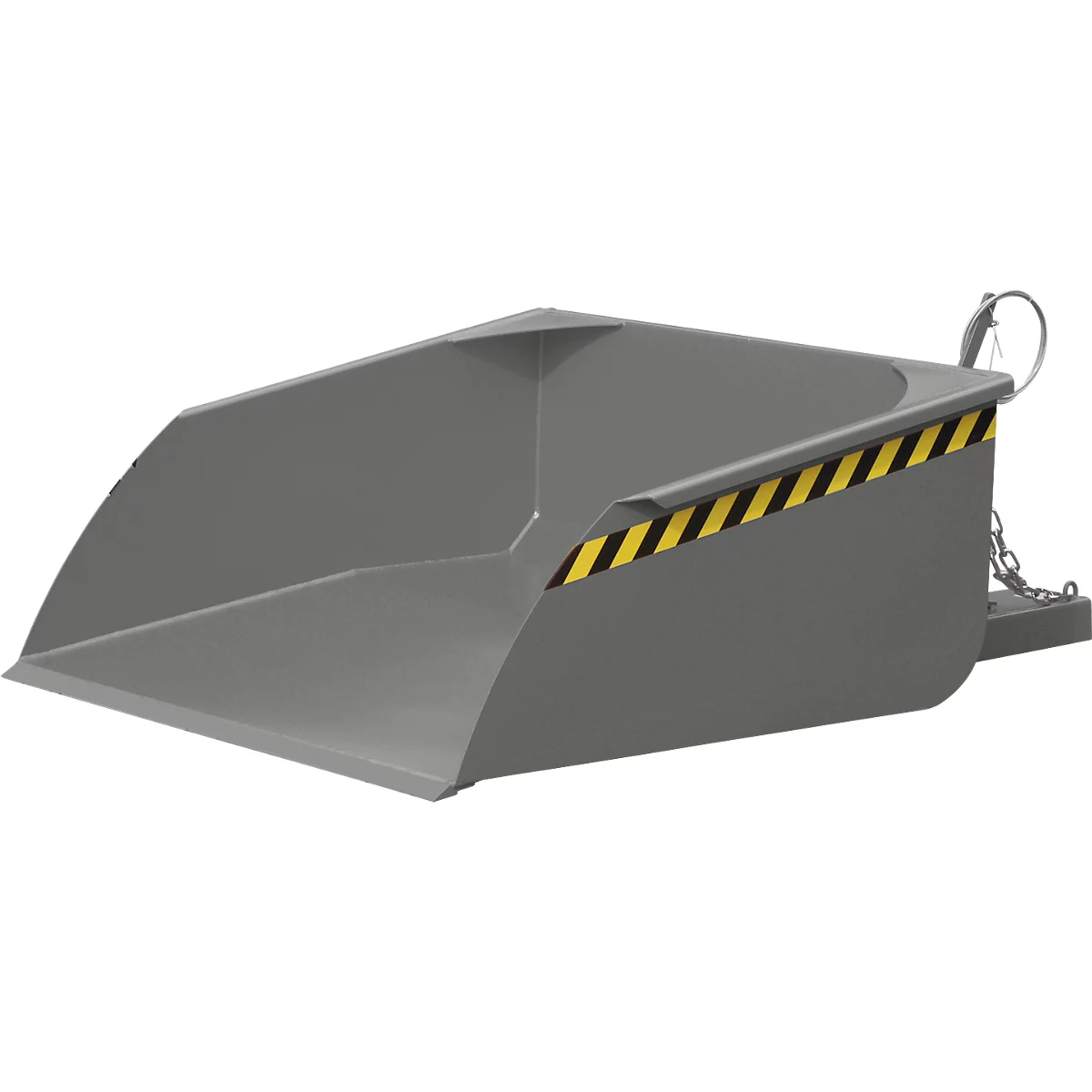 Bauer Staplerschaufel BSI 75, Seilzug-Entriegelung, L 1810 × B 1330 × H 710 mm, 0,75 m³, bis 1000 kg, Stahl lackiert, mausgrau
