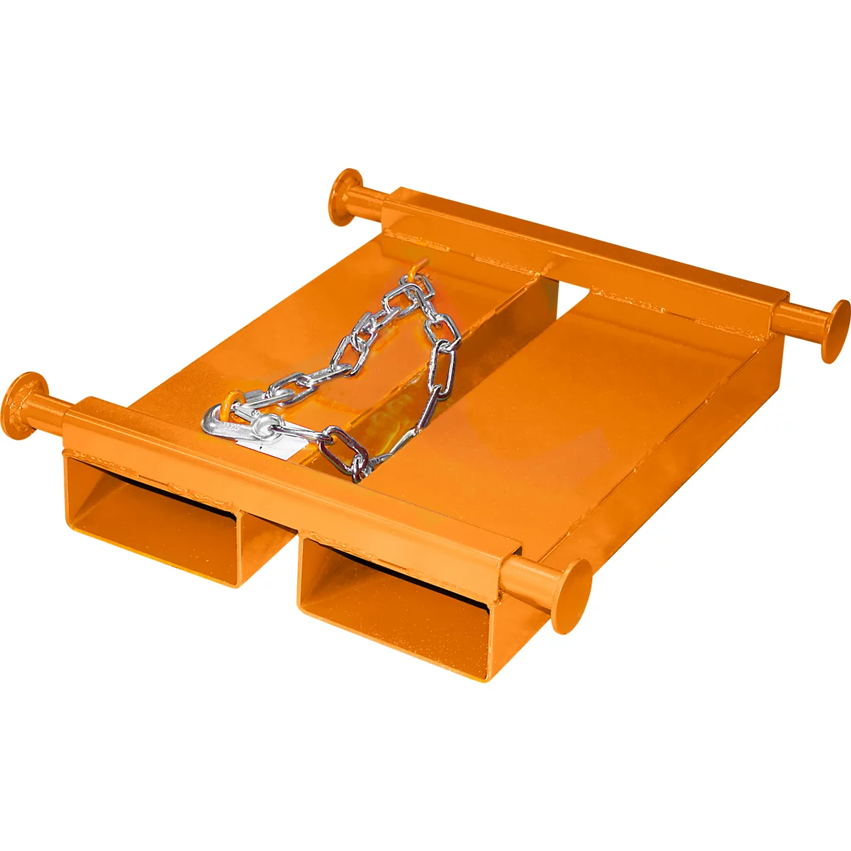 Bauer Traverse pour big bags TBB-E, pour chariot élévateur, L 650 x l 610 x H 145 mm, jusqu'à 1000 kg, acier, jaune-orange