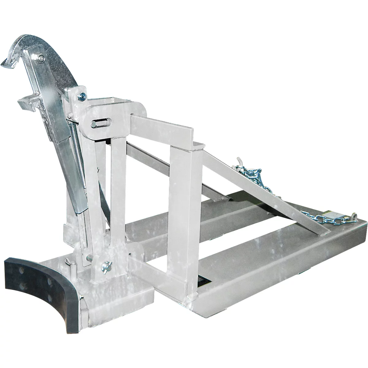 Bauer vatenheffer RS-I/D 91, voor vorkheftruck, 1 x 110 tot 200 dekselvaten, L 1285 x B 585 x H 810 mm, tot 800 kg, staal, thermisch verzinkt