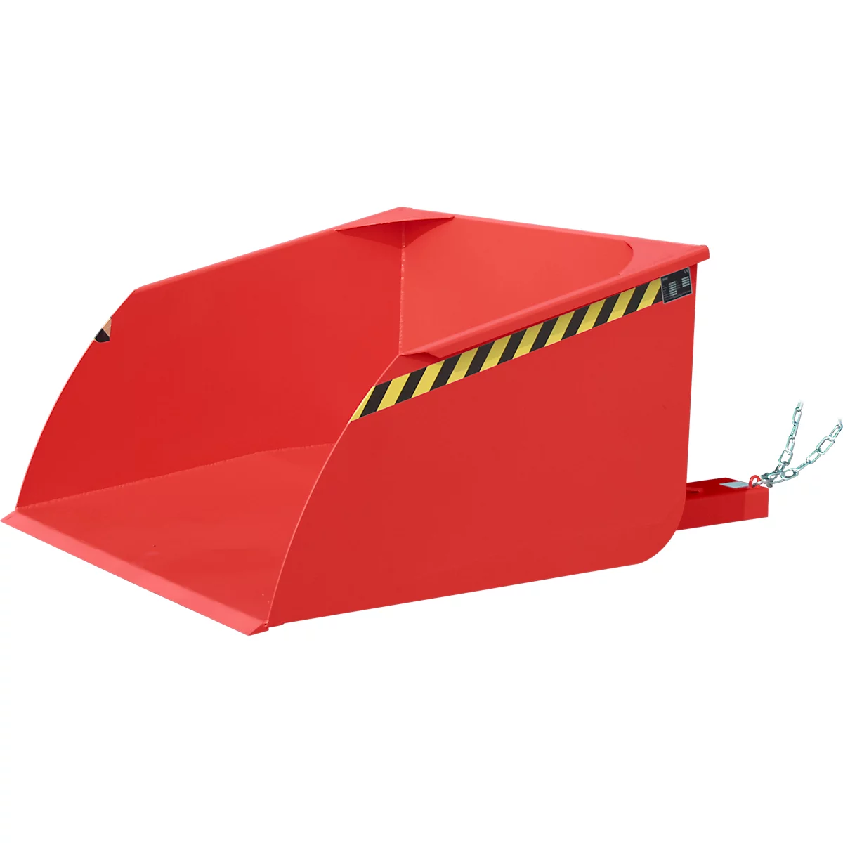 Bauer vorkheftruckbak BSI 100, kabelontgrendeling, L 1810 × B 1330 × H 810 mm, 1 m³, tot 1500 kg, gelakt staal, vuurrood