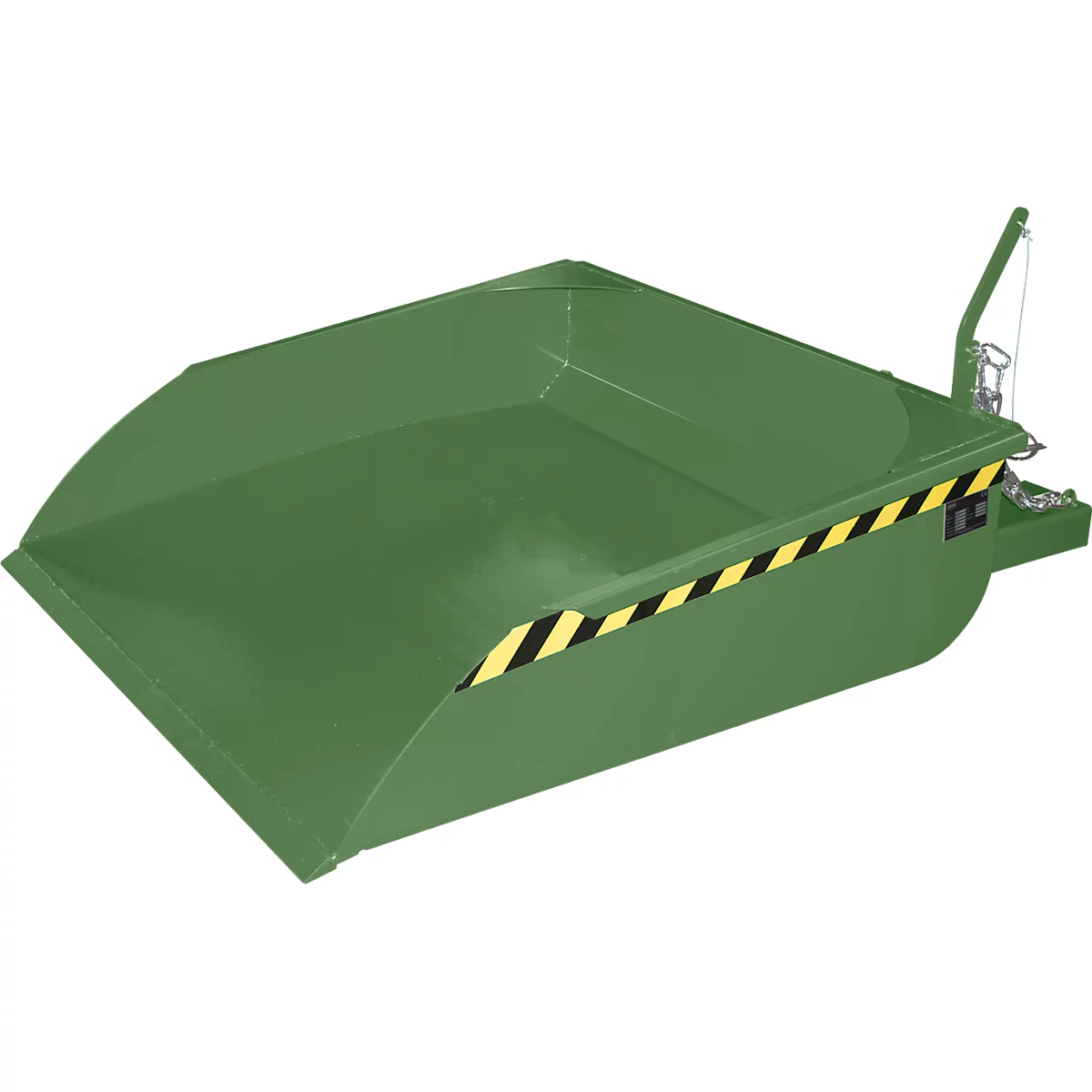Bauer vorkheftruckbak BSI 50, kabelontgrendeling, L 1810 × B 1330 × H 710 mm, 0,5 m³, tot 750 kg, gelakt staal, reseda groen