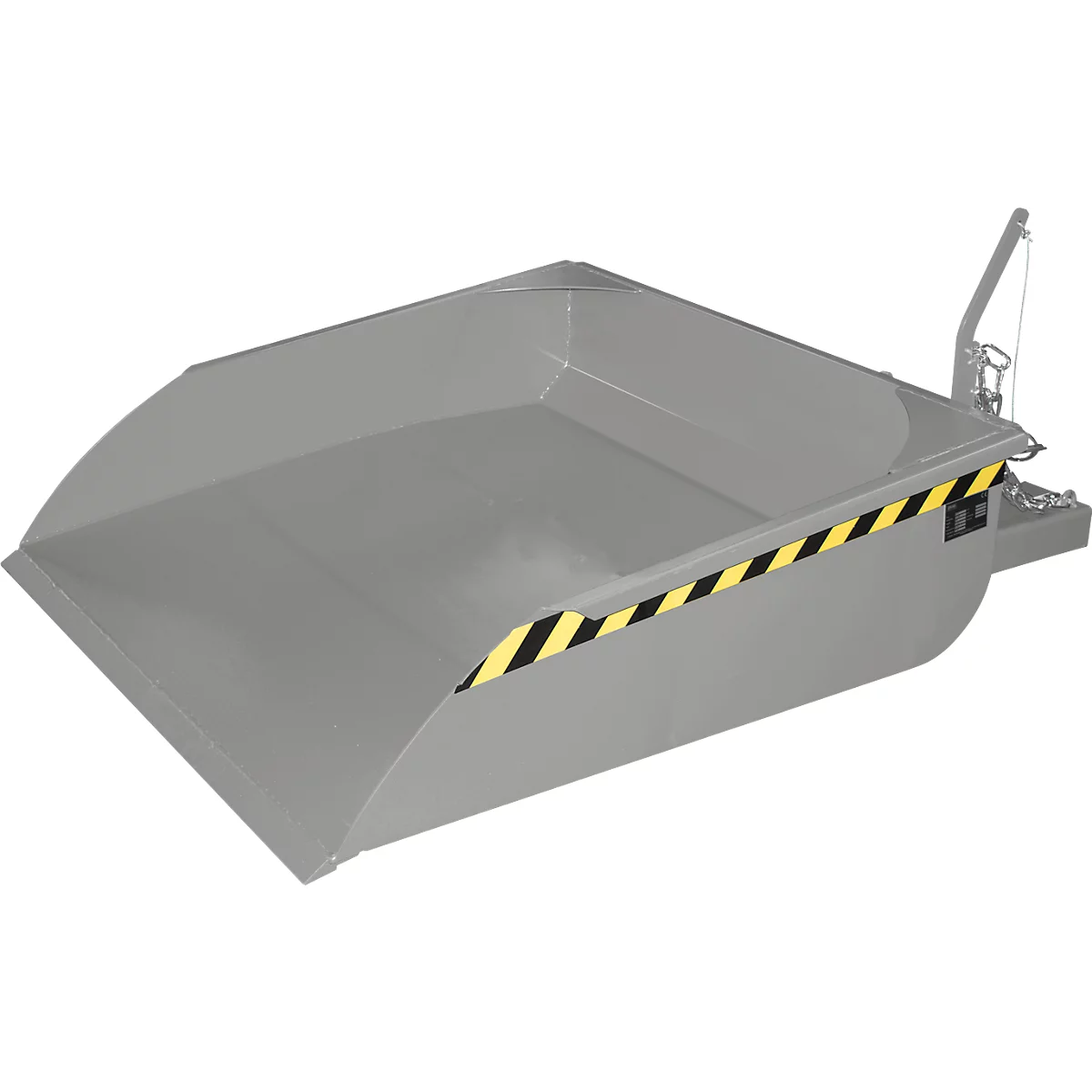 Bauer vorkheftruckbak BSI 50, kabelontgrendeling, L 1810 × B 1330 × H 710 mm, 0,5 m³, tot 750 kg, staal gelakt, muisgrijs