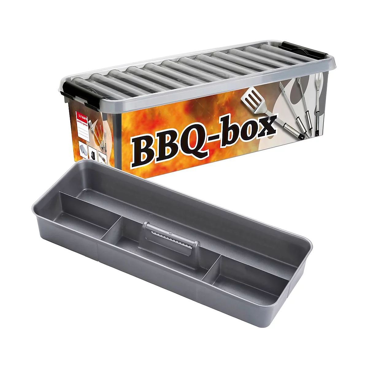 BBQ-Box Sunware Q-line, 9,5 l, inkl. Einsatz für Kleinteile