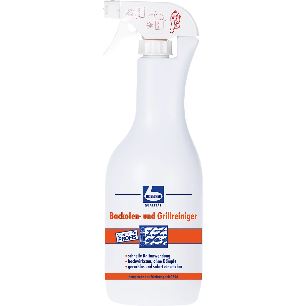 Becher, contre les incrustations, les résidus de graisse et de cuisson, nettoyage à froid, inodore, 1 l en vaporisateur