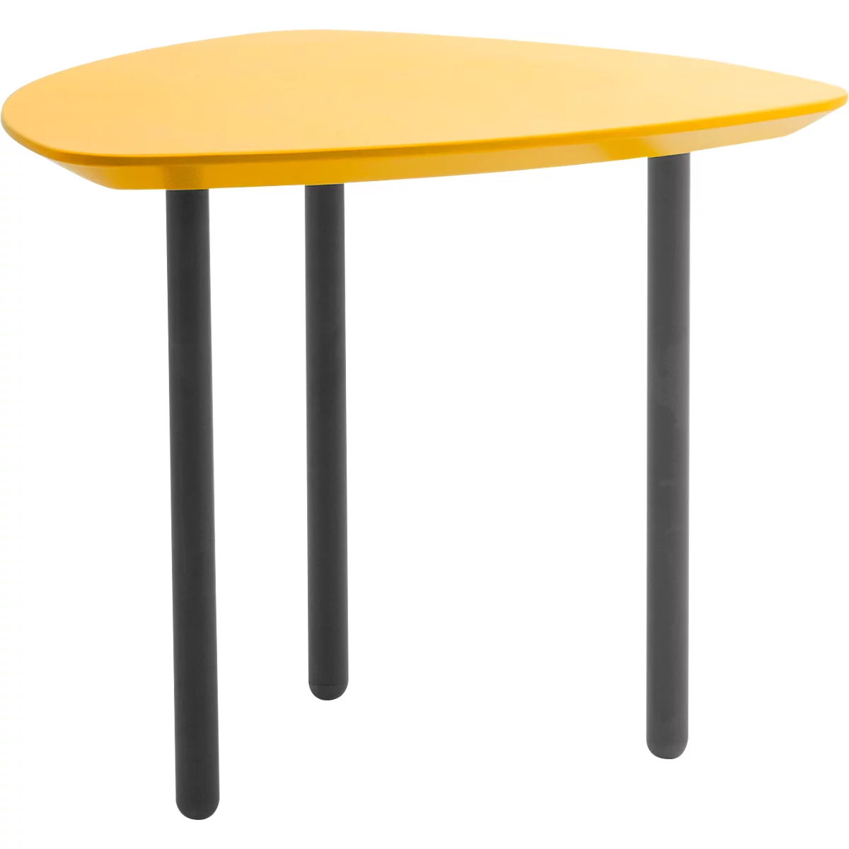 Beistelltisch Leyform EOS, Stahlrohrfüsse, MDF Tischplatte, B 550 x T 510 x H 460 mm, ginstergelb
