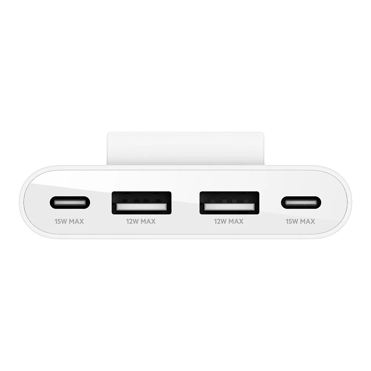 Belkin BoostCharge - Ladesteifen - 4 Ausgabeanschlussstellen (2 x USB-C, 2 x USB) - weiß
