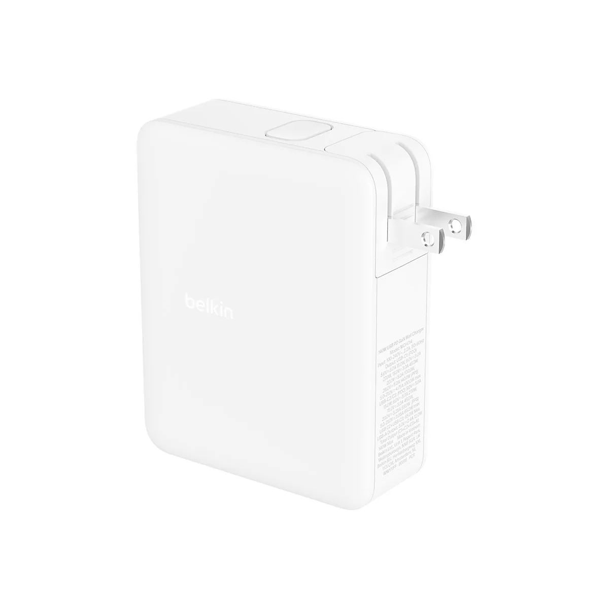 Belkin BoostCharge Pro - Netzteil - GaN-Technologie - 140 Watt - Fast Charge, Power Delivery 3.1 - 4 Ausgabeanschlussstellen (3 x USB-C, USB)