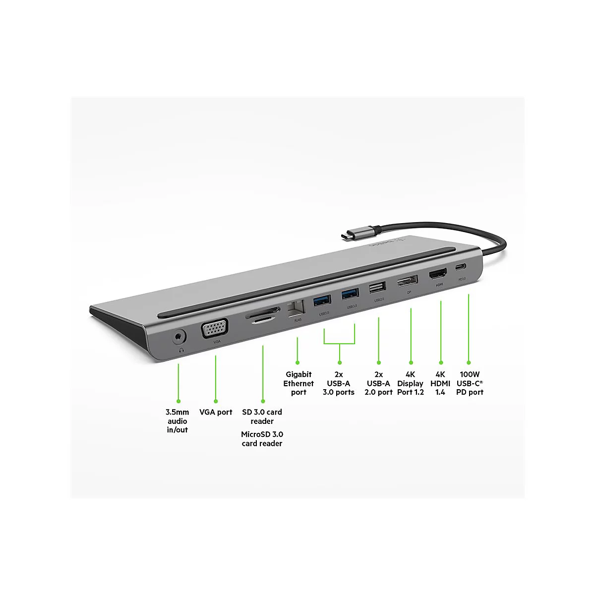 Belkin CONNECT 11-in-1 Multiport-Dock - USB-C - VGA, HDMI, DP - GigE