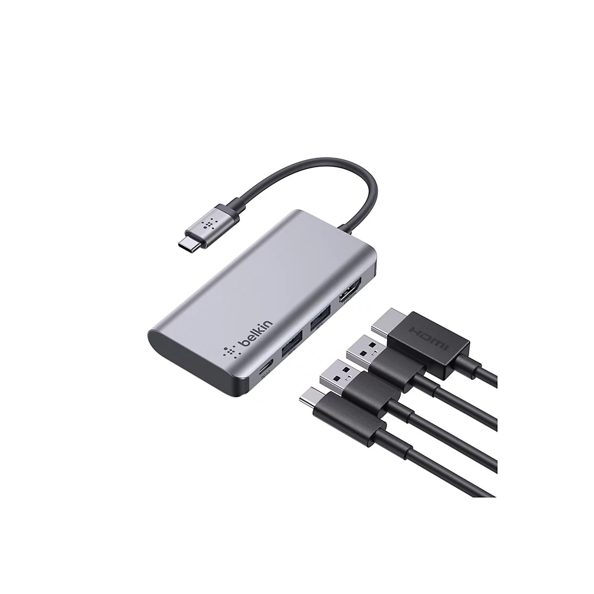 Belkin CONNECT 4-in-1 multiport hub adapter - USB-C - HDMI