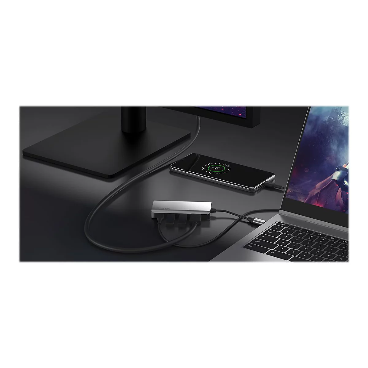 Belkin CONNECT 4-in-1 multiport hub adapter - USB-C - HDMI