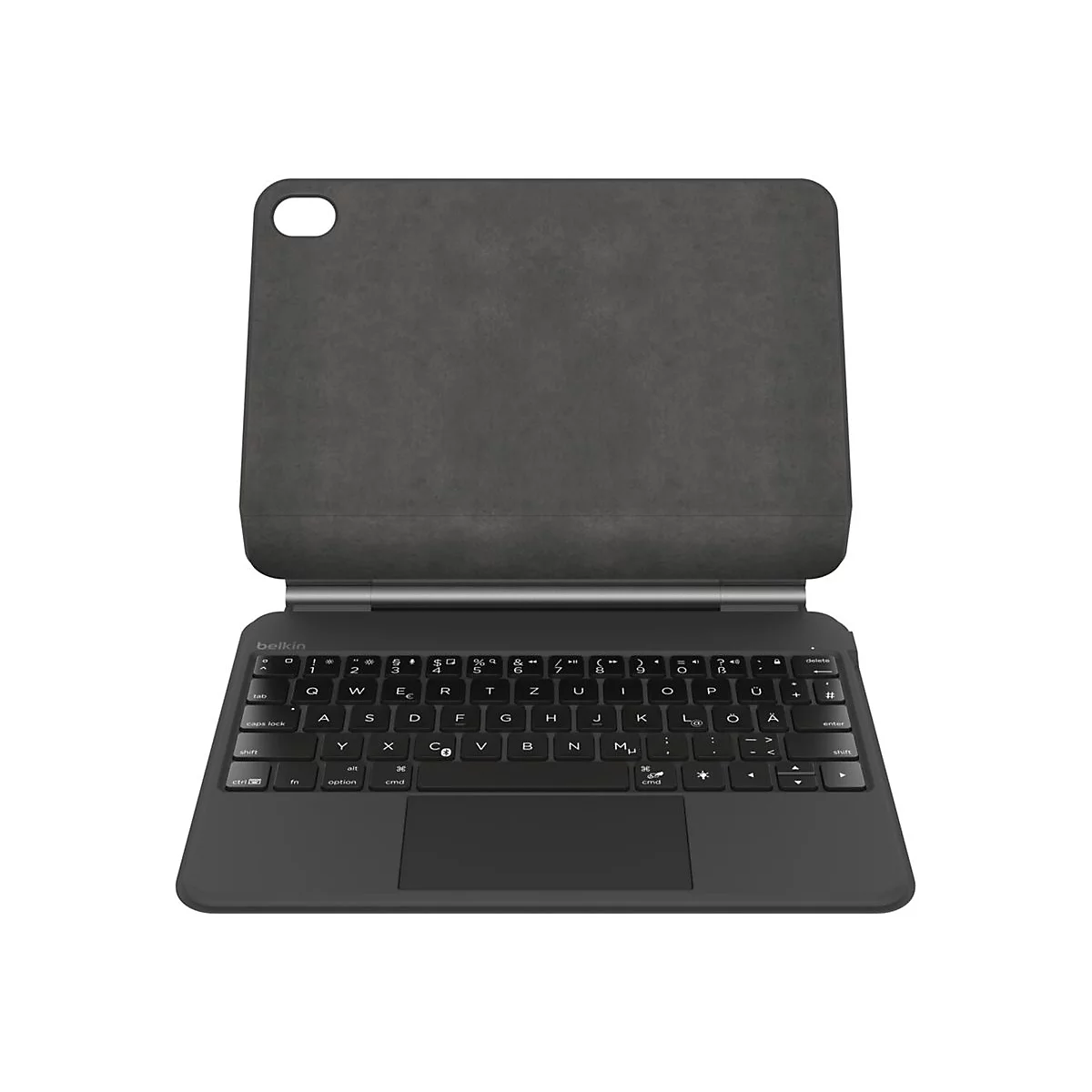Belkin Connect Pro - Tastatur und Foliohülle (Schutzhülle) - mit magnetischem Ständer - mit Trackpad - hinterleuchtet - kabellos