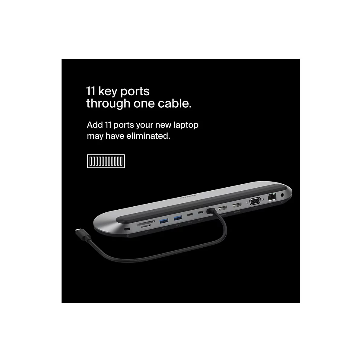 Belkin CONNECT Universal USB-C 11-in-1 Pro Dock - Dockingstation - USB-C - 2 x HDMI, VGA - 2.5GbE