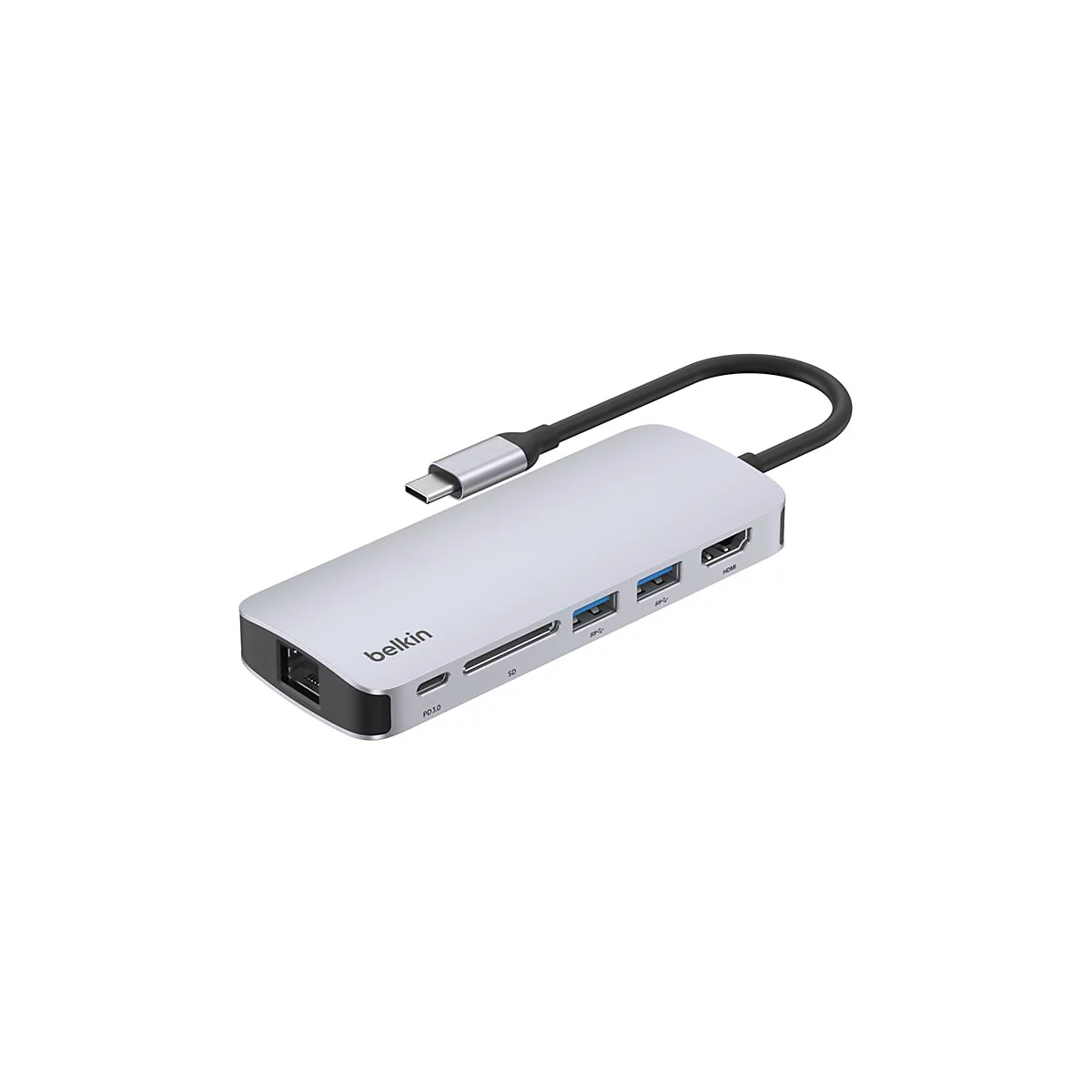 Belkin CONNECT USB-C 6-in-1 Multiport Adapter - Dockingstation - USB-C - HDMI - 1GbE