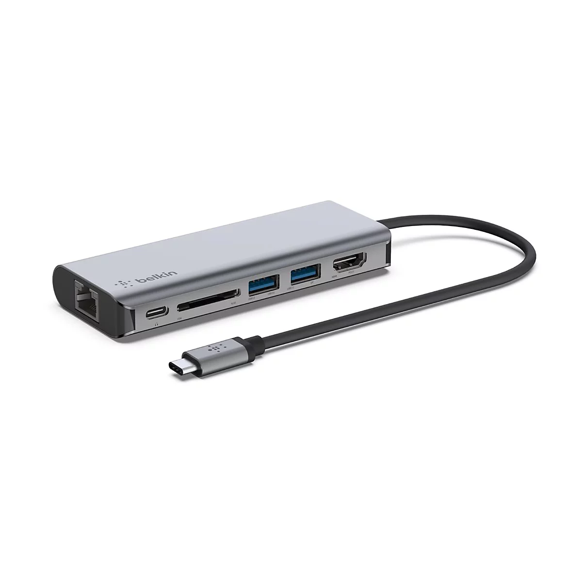 Belkin CONNECT USB-C 6-in-1 Multiport Adapter - Dockingstation - USB-C - HDMI - 1GbE