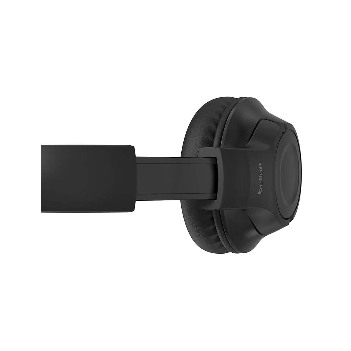 Schwarzer Over-Ear-Kopfhörer, Marke Belkin, auf weißem Hintergrund.