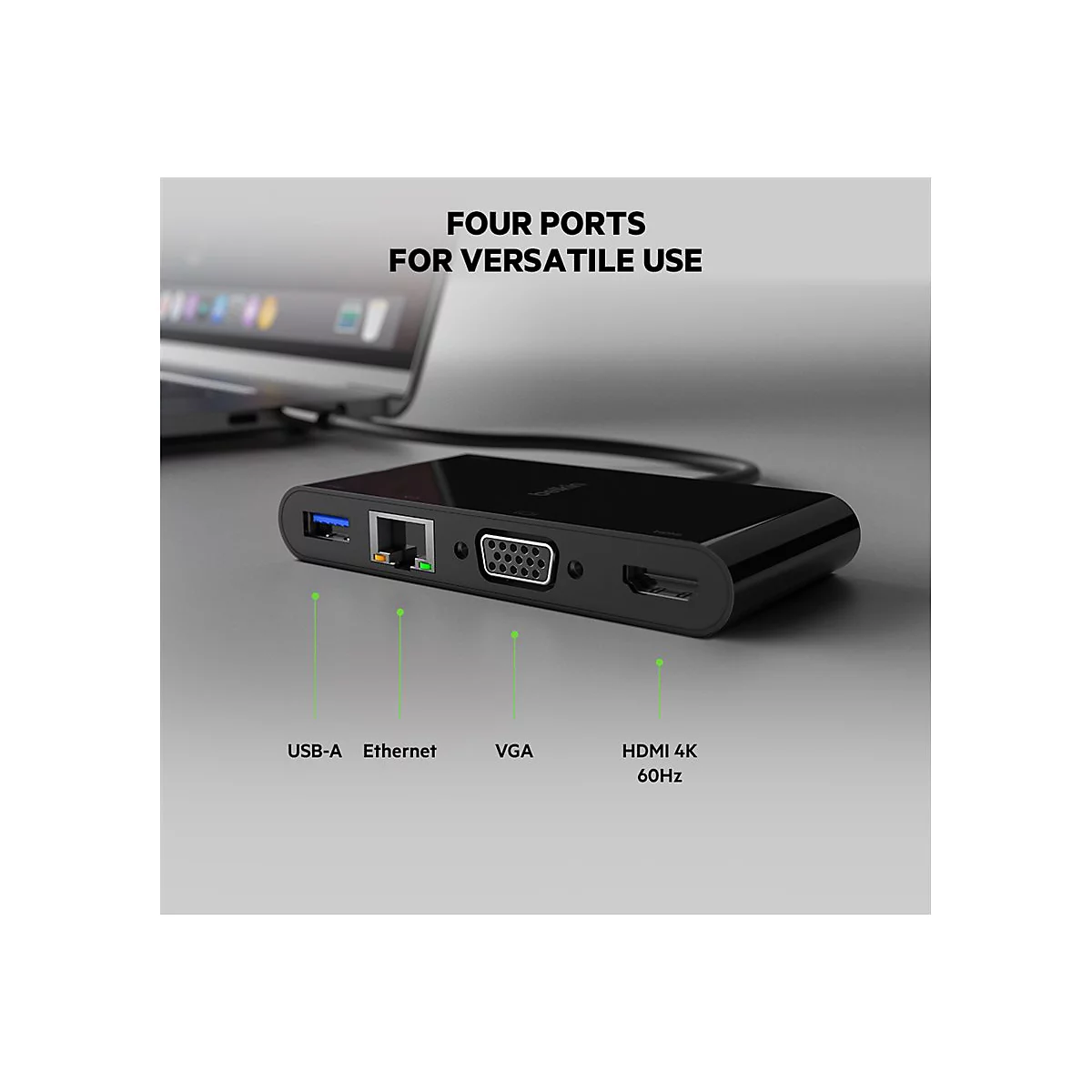 Belkin Multiport-Adapter - USB-C - VGA, HDMI - GigE