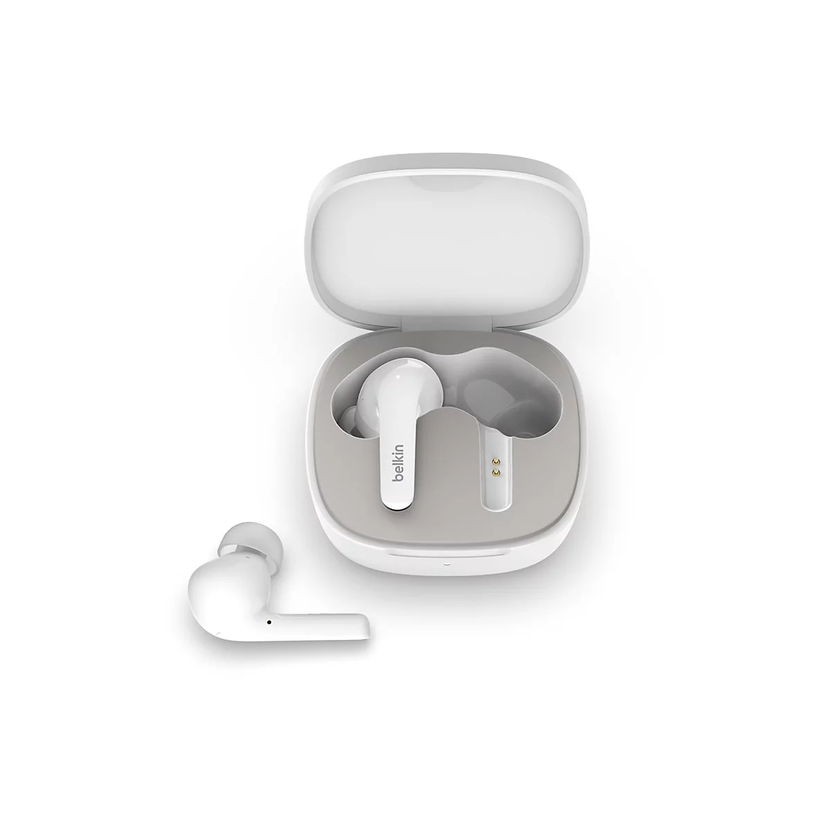 Belkin SoundForm Flow - True Wireless-Kopfhörer mit Mikrofon - im Ohr - Bluetooth - aktive Rauschunterdrückung - weiß