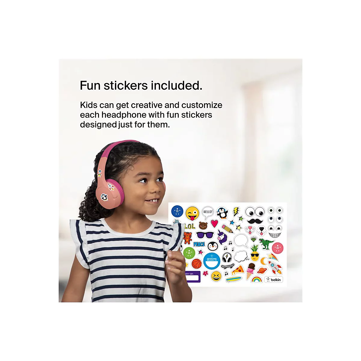 Belkin SoundForm Mini - Kopfhörer mit Mikrofon - On-Ear - Bluetooth - kabellos, kabelgebunden - 3,5 mm Stecker