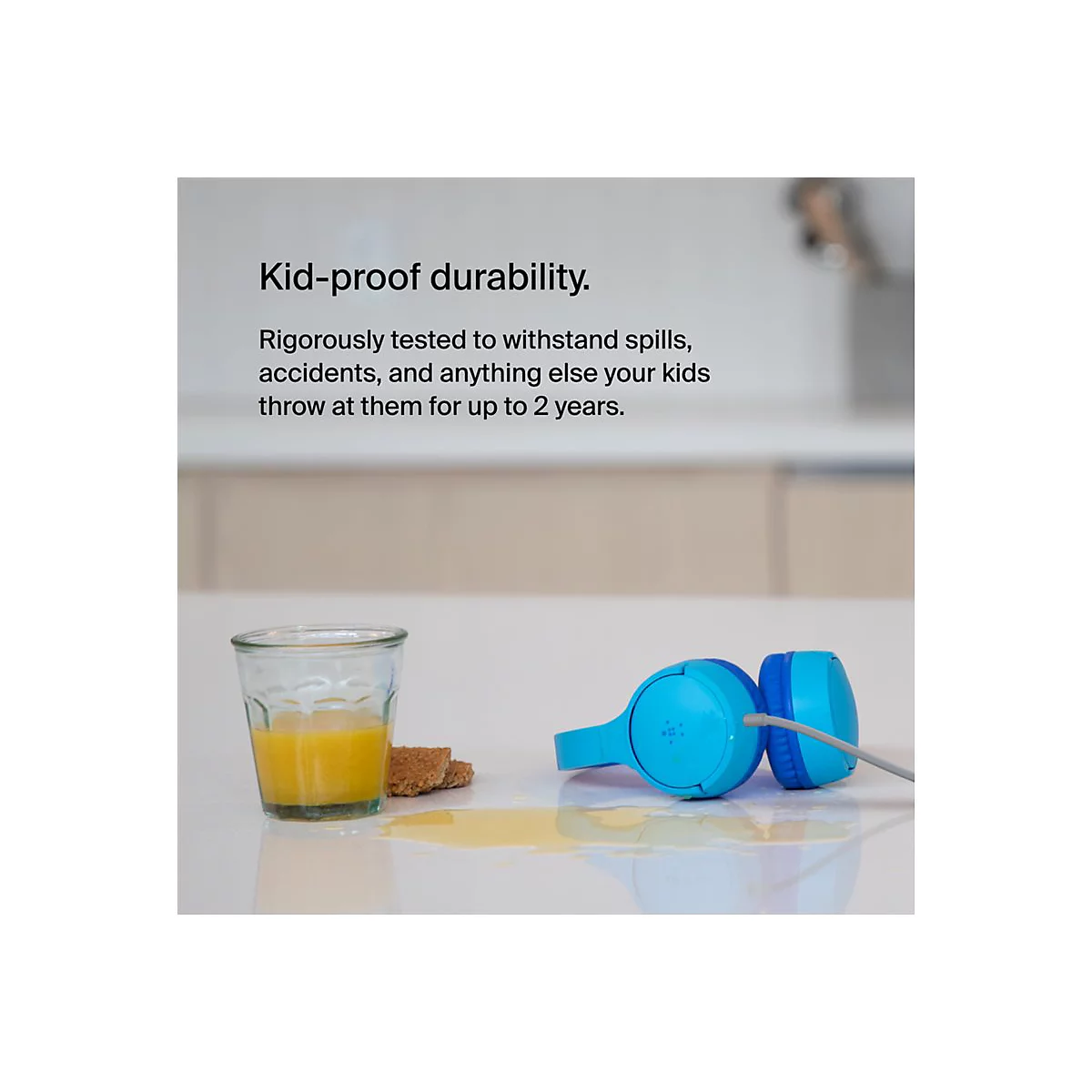 Belkin SoundForm Mini - Kopfhörer mit Mikrofon - On-Ear - kabelgebunden - 3,5 mm Stecker - Blau