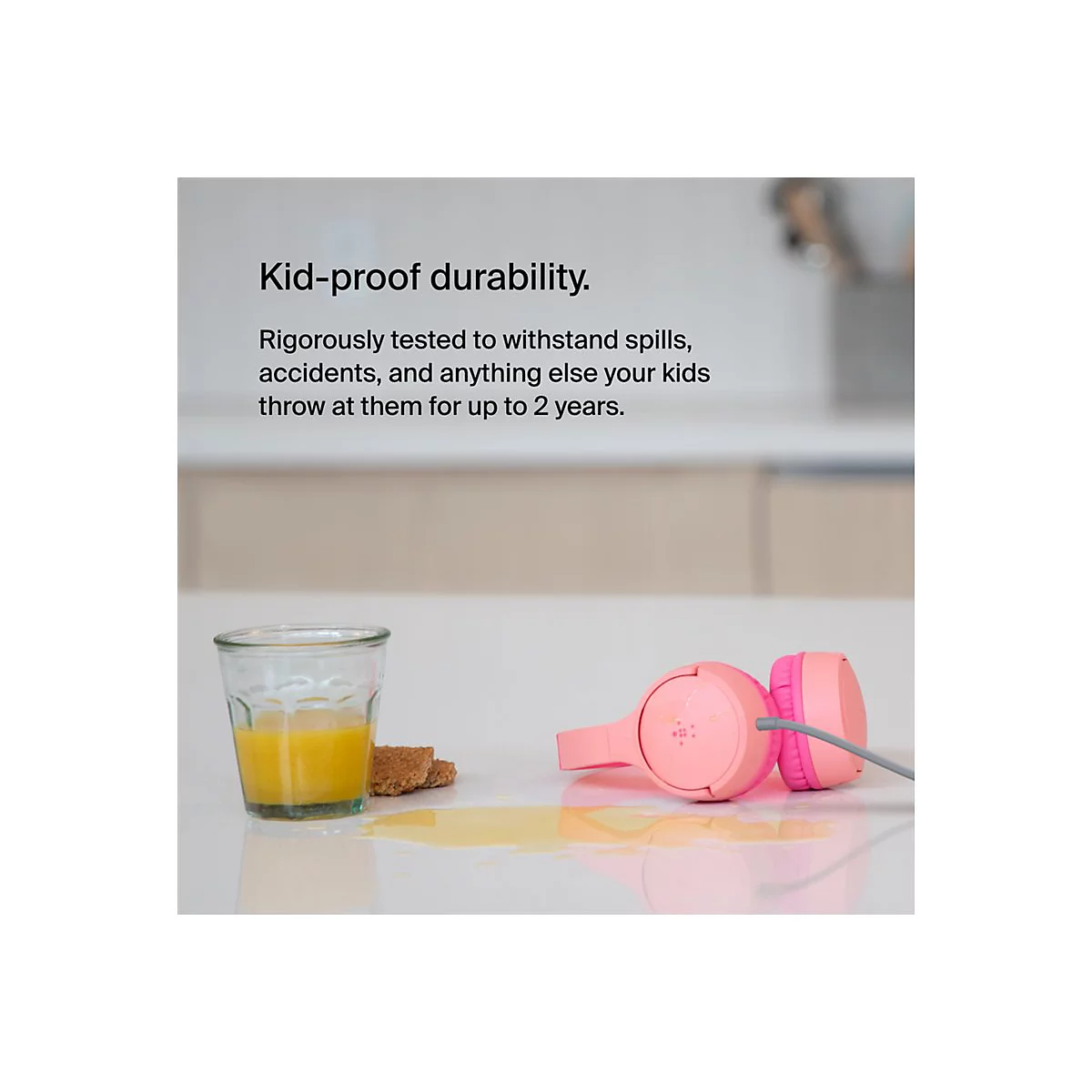 Belkin SoundForm Mini - Kopfhörer mit Mikrofon - On-Ear - kabelgebunden - 3,5 mm Stecker - pink