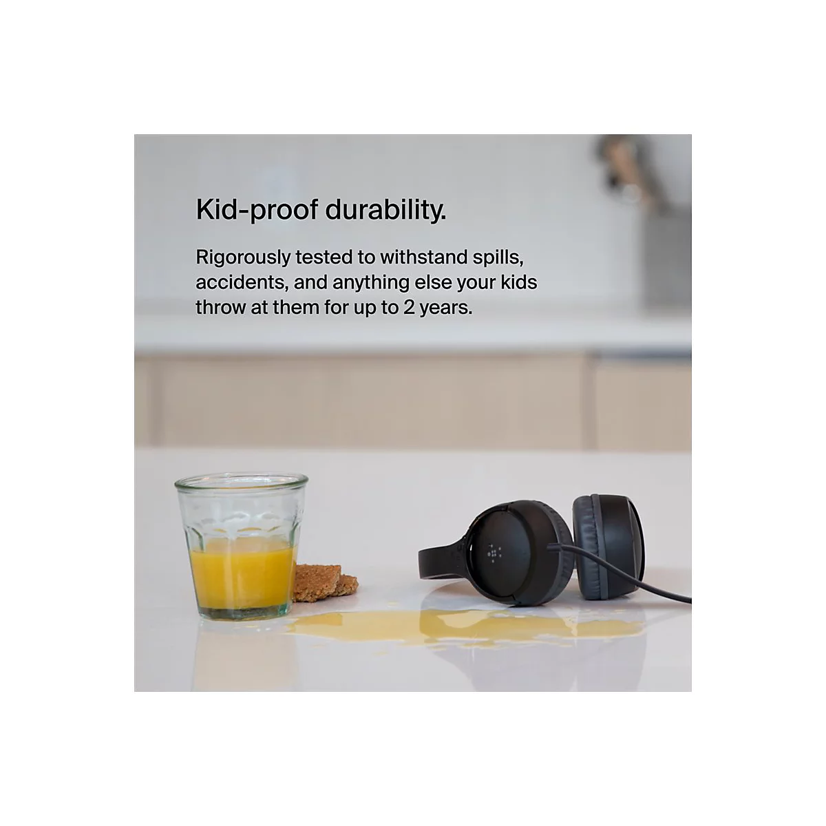 Belkin SoundForm Mini - Kopfhörer mit Mikrofon - On-Ear - kabelgebunden - 3,5 mm Stecker - Schwarz