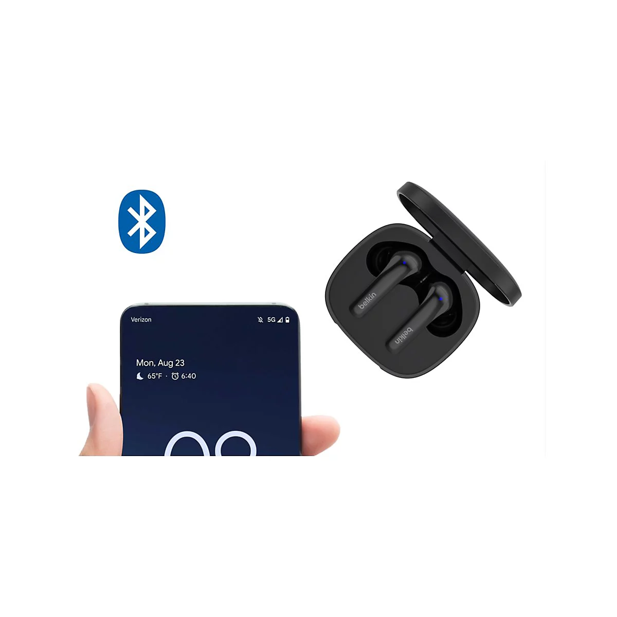 Belkin SoundForm Motion - True Wireless-Kopfhörer mit Mikrofon - im Ohr - Bluetooth - aktive Rauschunterdrückung - Geräuschisolierung
