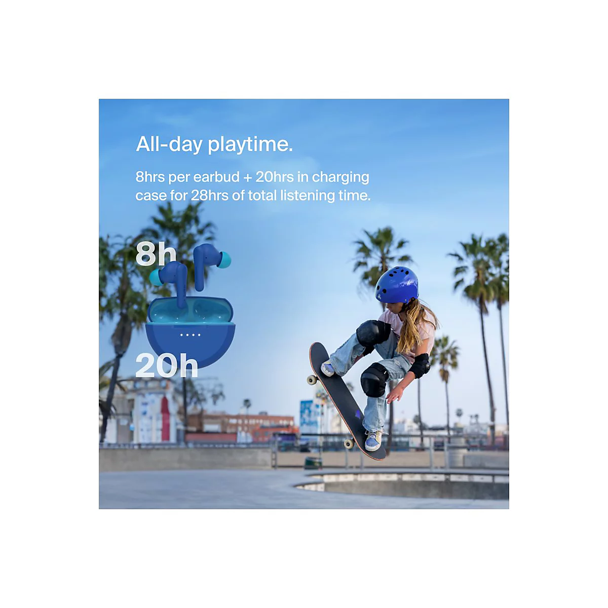 Belkin SoundForm Nano 2 for Kids - True Wireless-Kopfhörer mit Mikrofon - im Ohr - Bluetooth - Blau