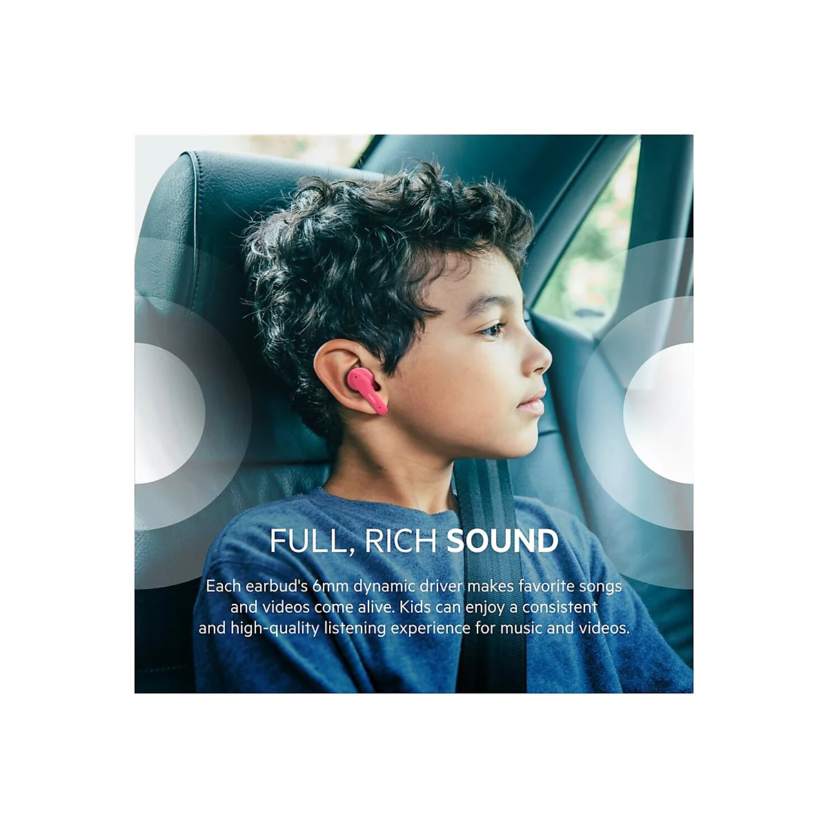 Belkin SoundForm Nano for Kids - True Wireless-Kopfhörer mit Mikrofon - im Ohr - Bluetooth - pink