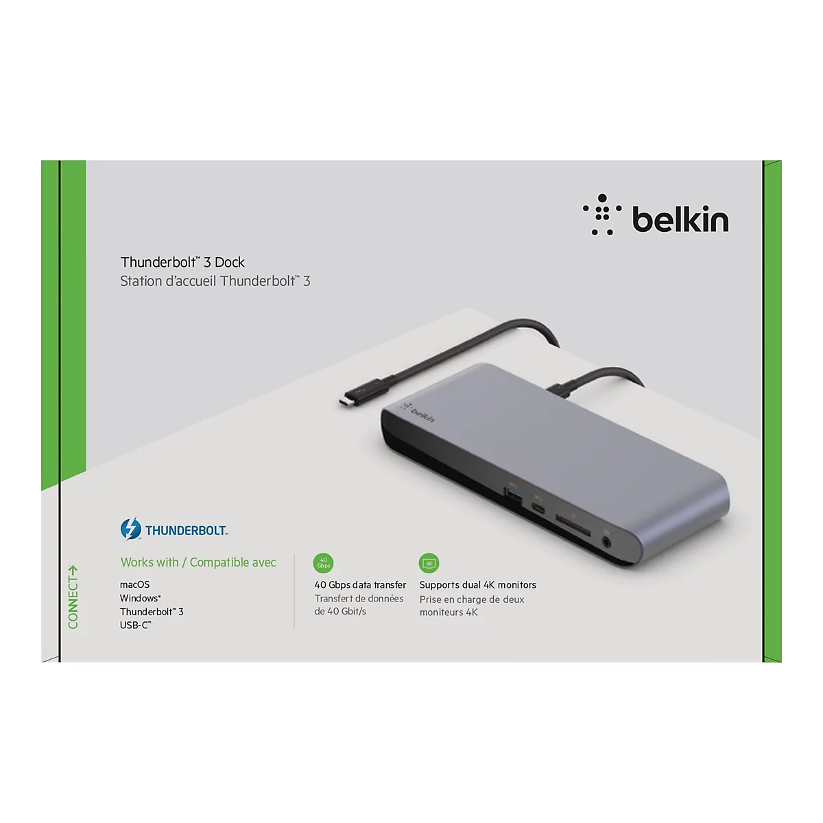 Belkin Thunderbolt 3 Dock Pro - Dockingstation - USB-C / Thunderbolt 3 - DP - GigE