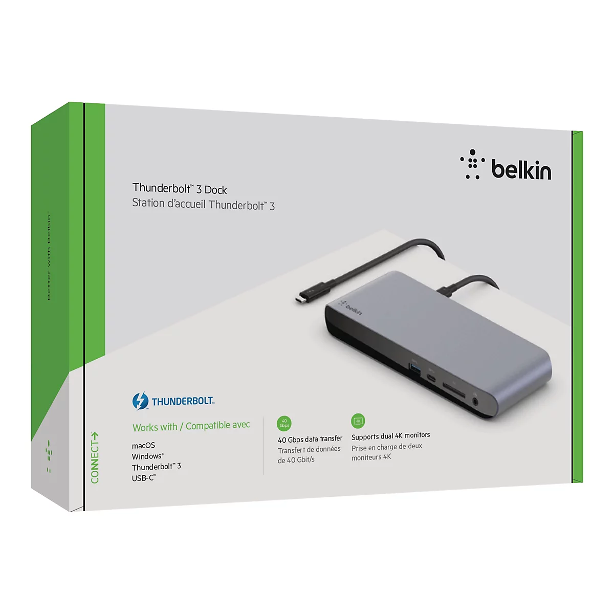 Belkin Thunderbolt 3 Dock Pro - Dockingstation - USB-C / Thunderbolt 3 - DP - GigE
