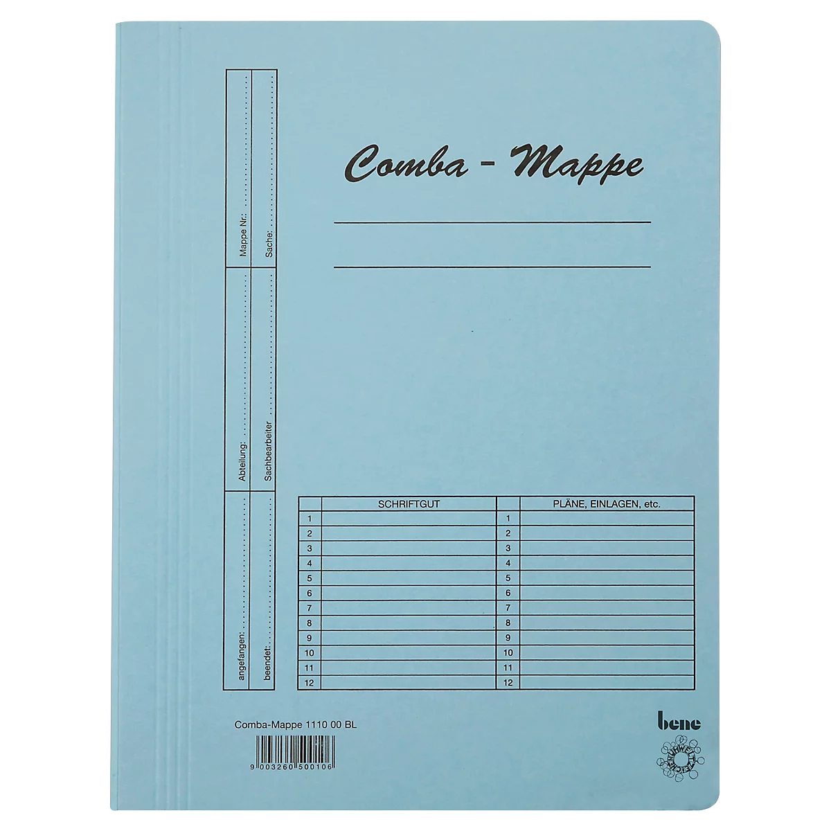 bene Comba-Mappe, DIN A4, blau