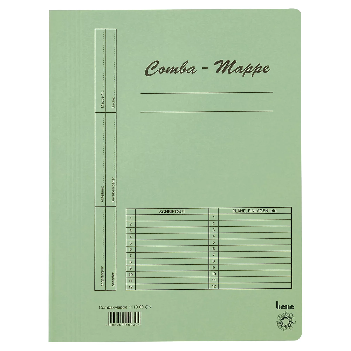 bene Comba-Mappe, DIN A4, grün