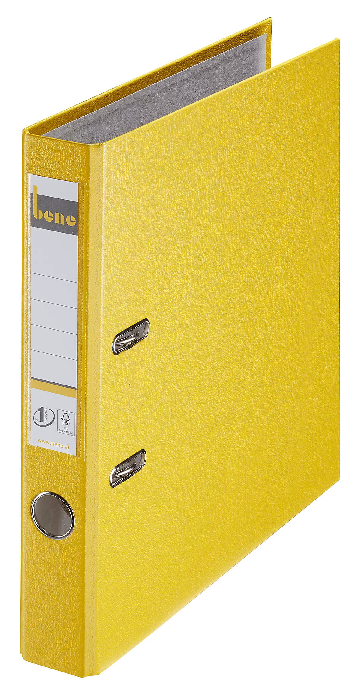 bene Kunststoff-Briefordner, gelb, 45 mm Rückenbr.