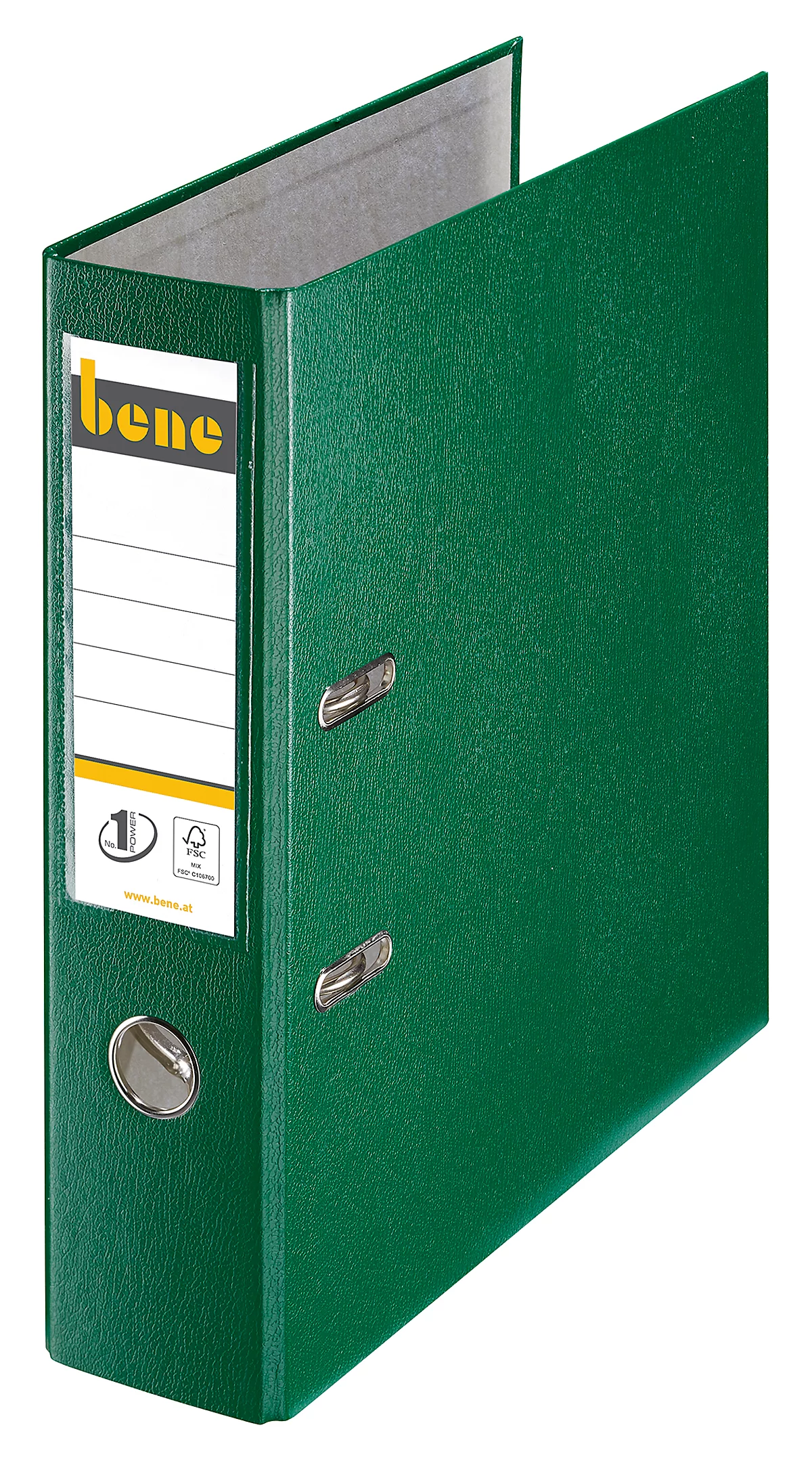 bene Kunststoff-Briefordner, grün, 80 mm Rückenbr.