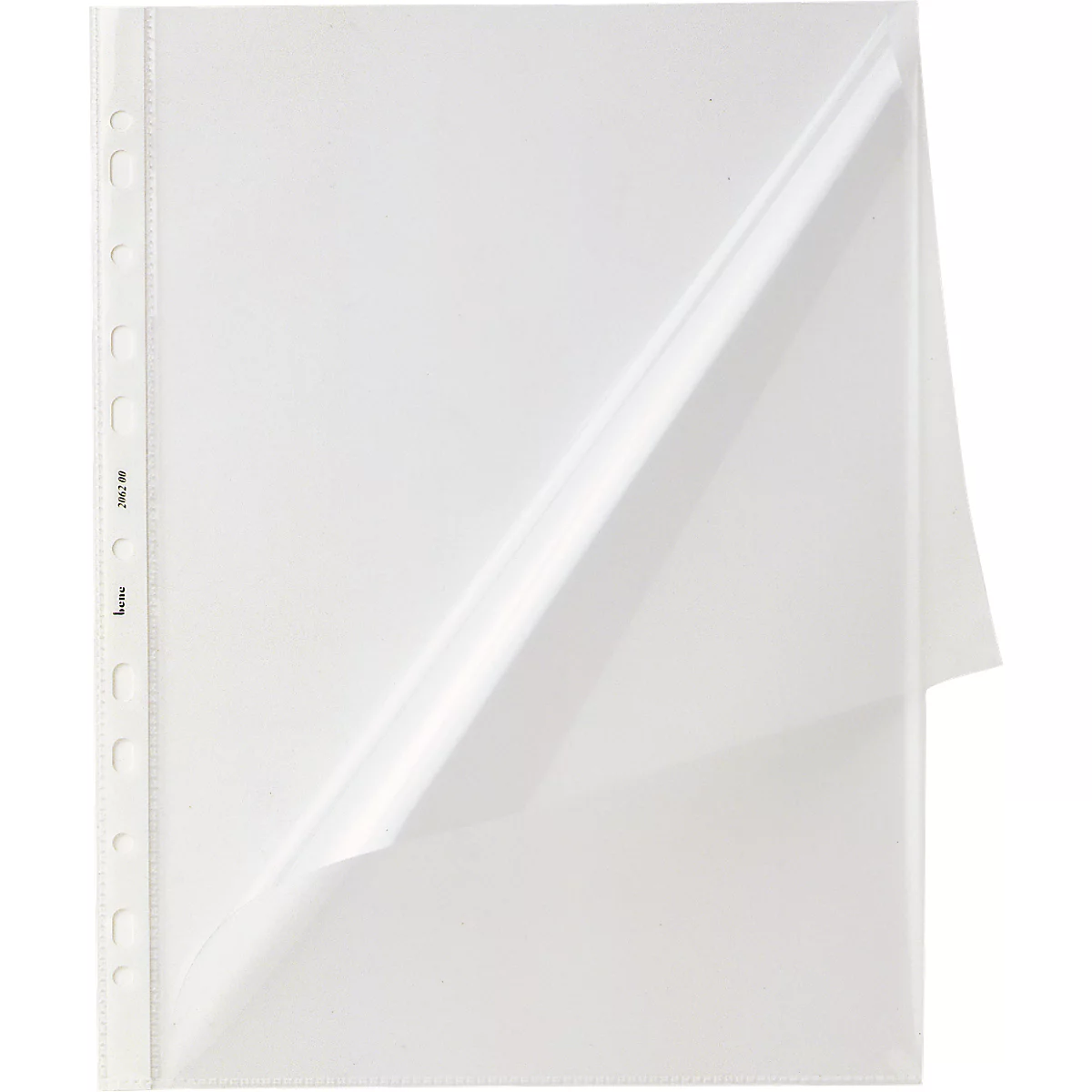 Transparent clear view folder with holes for documents.