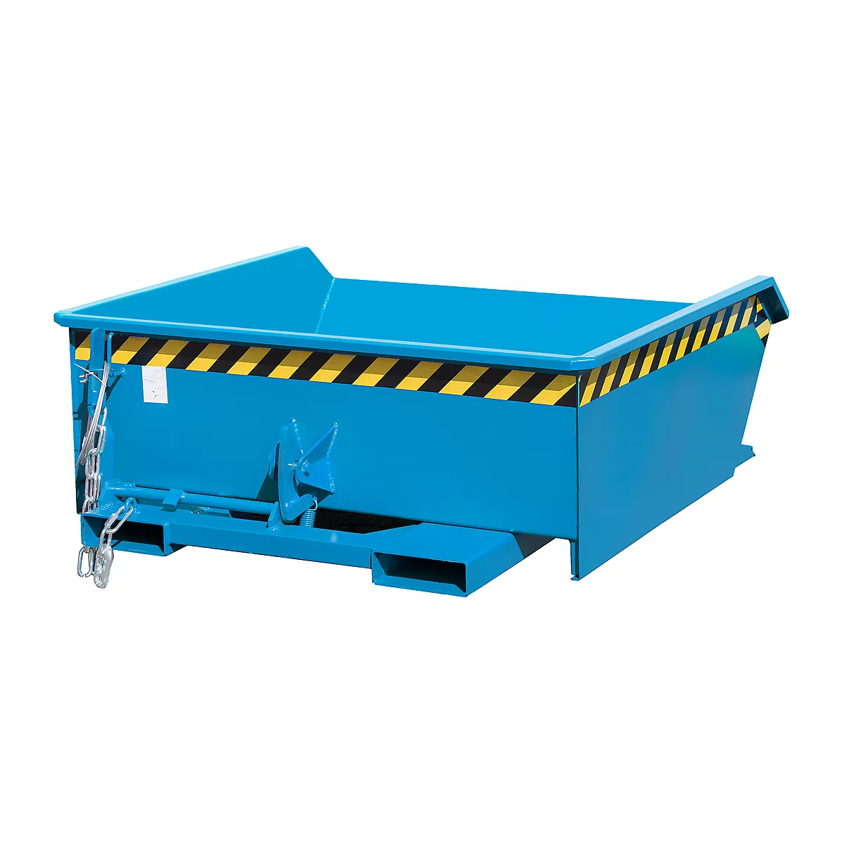 Benne basculante Mini type MGU 460 Bauer, faible encombrement en hauteur, contenance 460 L, bleu
