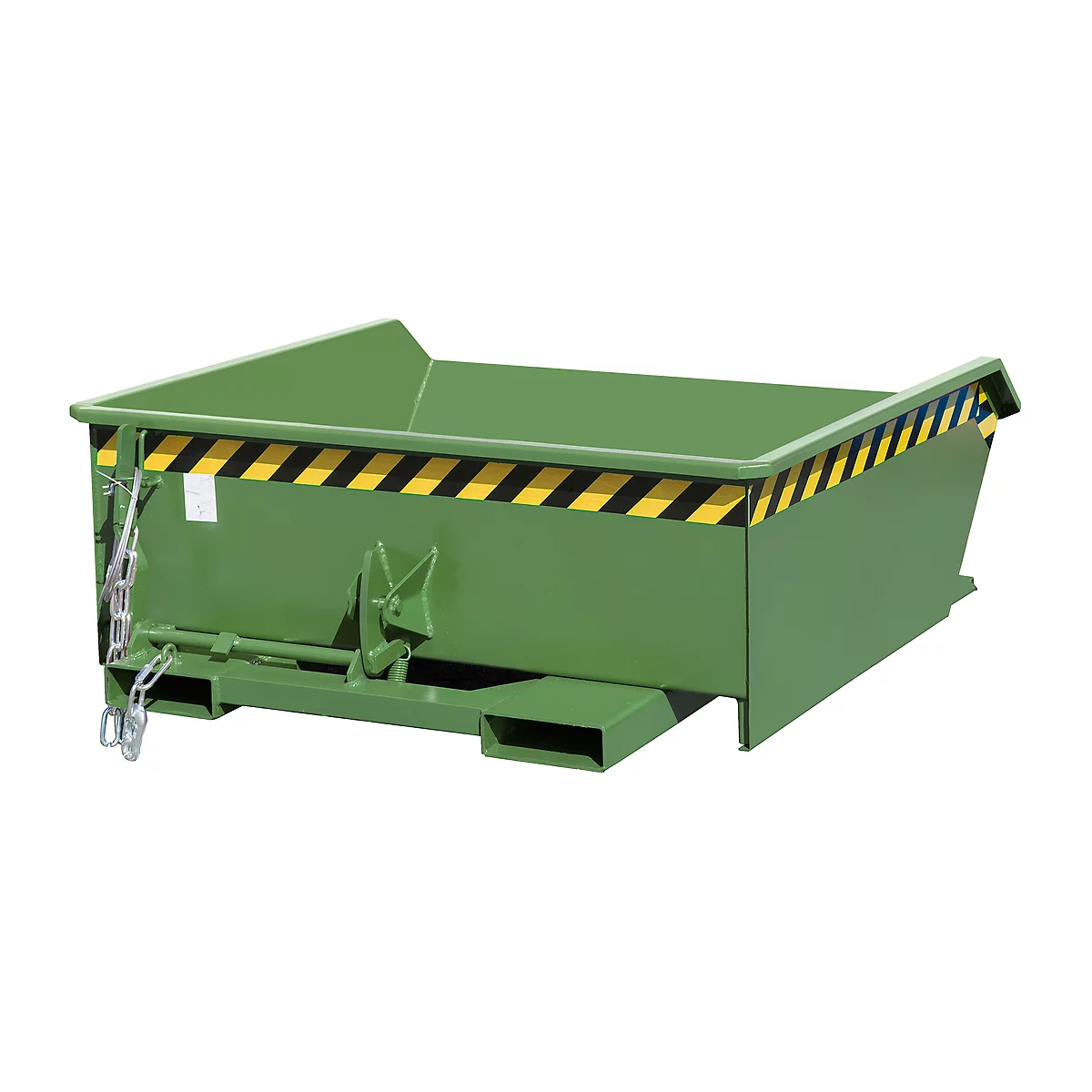 Benne basculante Mini type MGU 460 Bauer, faible encombrement en hauteur, contenance 460 L, vert